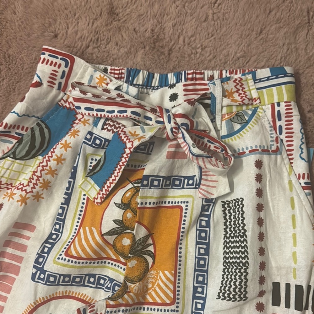 Colorful Patterned Wide-Leg Pants - Picture 2 of 5